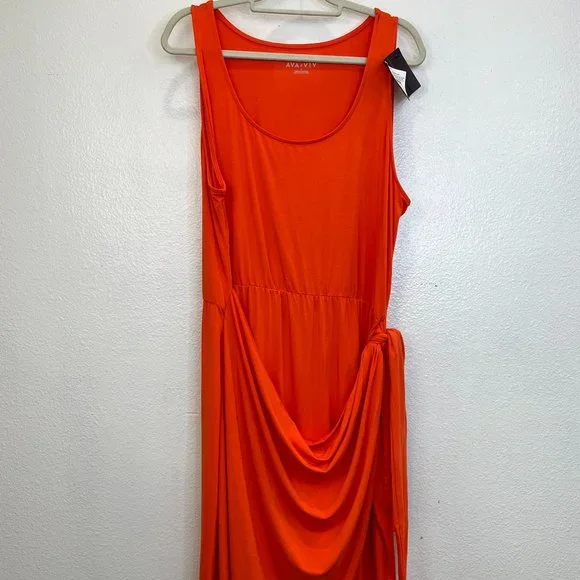 open lace back dress Makayla Wrap Dress; Bright Orange / Orange S main image 0